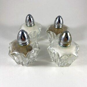 1970s Austrian Salt & Pepper Shakers in Starburst Star Design - Set of 4